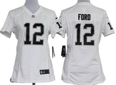 Nike Team Jersey Oakland Raiders 12 Jacoby Ford White Game